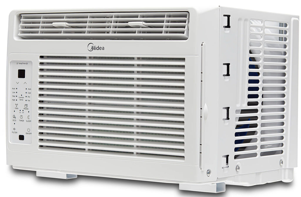 Midea 5,000 BTU 115V Window Air Conditioner with Comfort Sense Remote, up to 150 Sq. ft., Black, MAW05R1WWT-T
