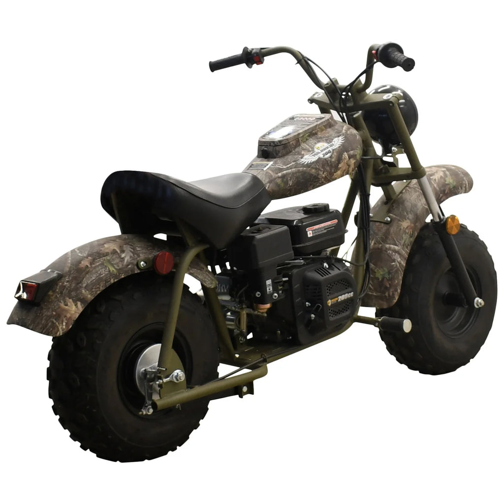 Massimo Mini Bike 200 4 Stroke 6.5HP Gas Powered (Motorcycle) (Camo)