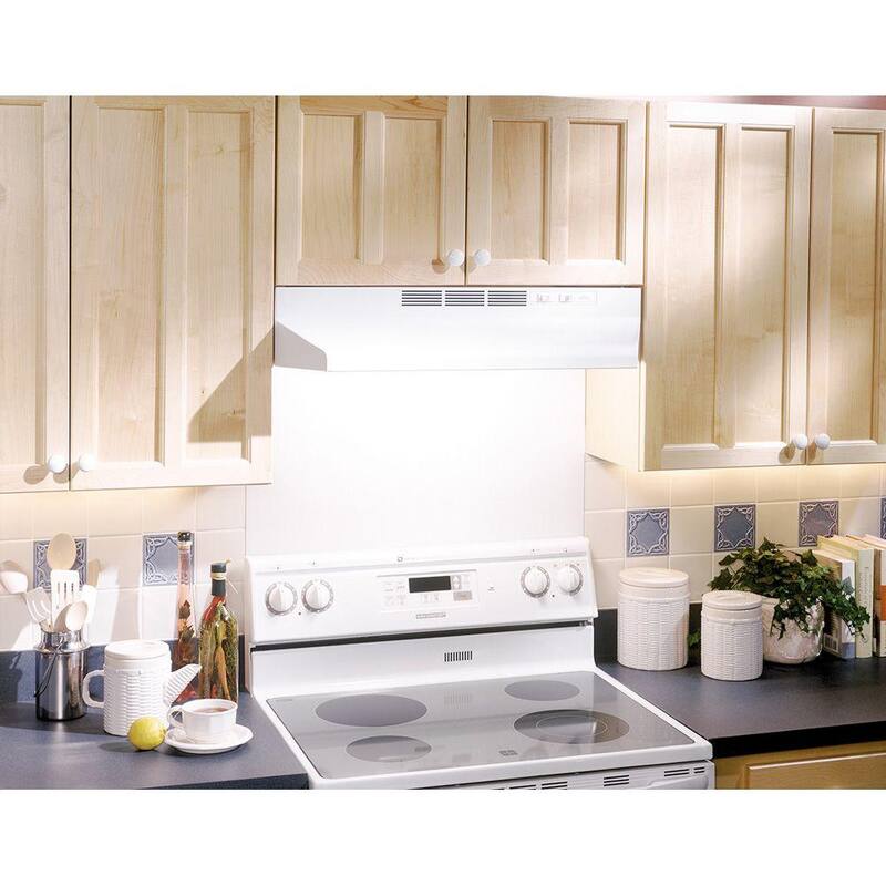 41000 Series 36 in. Ductless Under Cabinet Range Hood with Light in White
