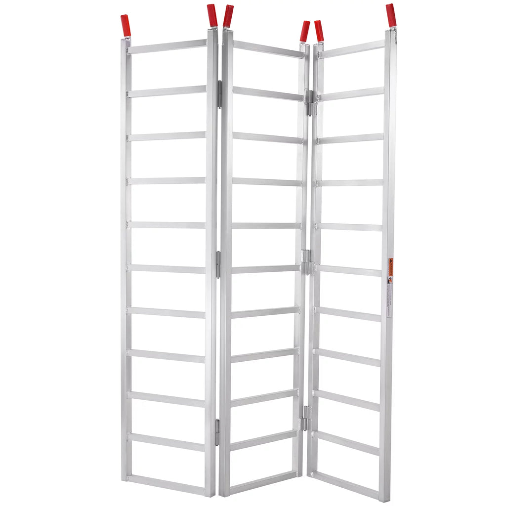 BENTISM Tri-Fold Aluminum Loading Ramp 1500 lbs 77" x 54" Non-slip Truck Ramps for Mini Bike Dirt Bike Tractors ATVs UTVs Motorcycles