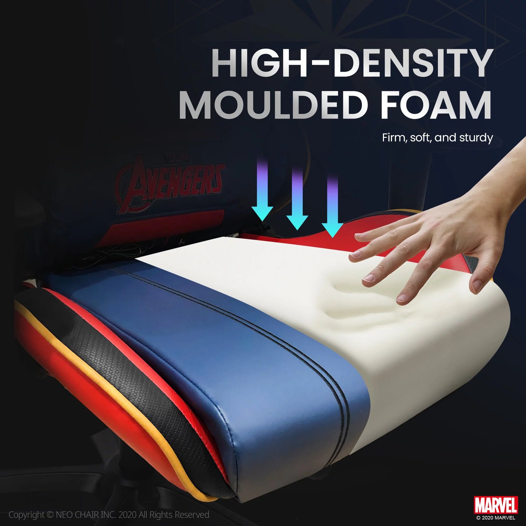 Neo Chair MARVEL Prime Series Ergonomic High-Back Gaming Chair, Captain America