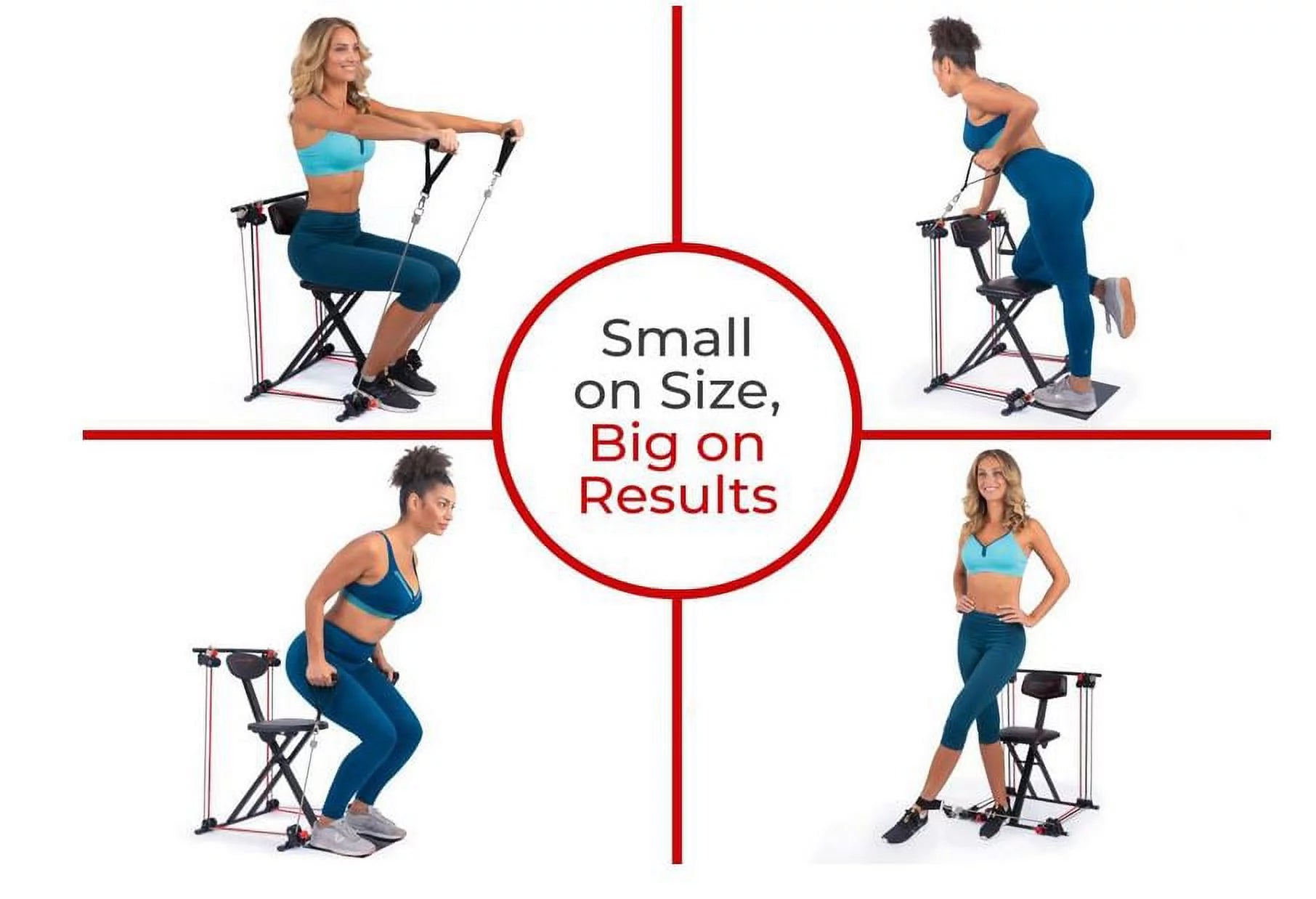 Total Flex M Compact Design, Home Gym in a box Versitiale Exercises Total Body Workout Equipment with Body Buzz Muscle Massaging Gun
