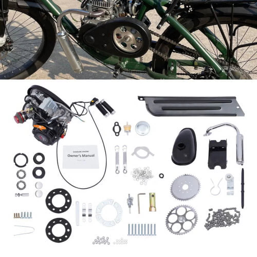 100cc 4-Stroke Gas Motorized Motorized Bicycle Kit Bike Engine Single Cylinder