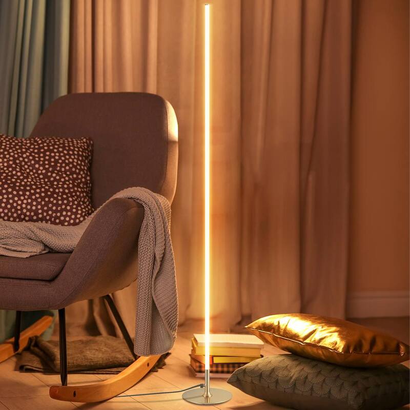 Iris 59.5 in. Gold LED Integrated Floor Lamp