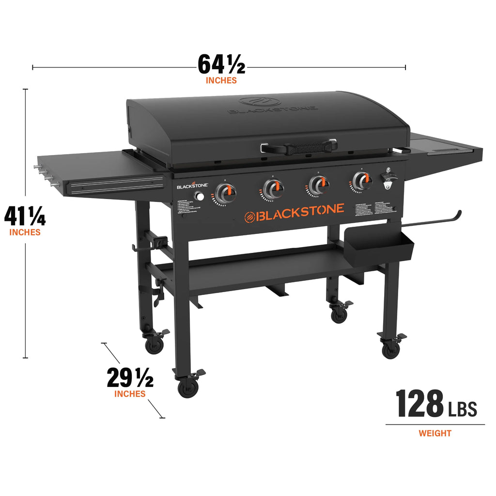 Blackstone Original 4-Burner 36” Propane Griddle with Hood and Omnivore Griddle Plate