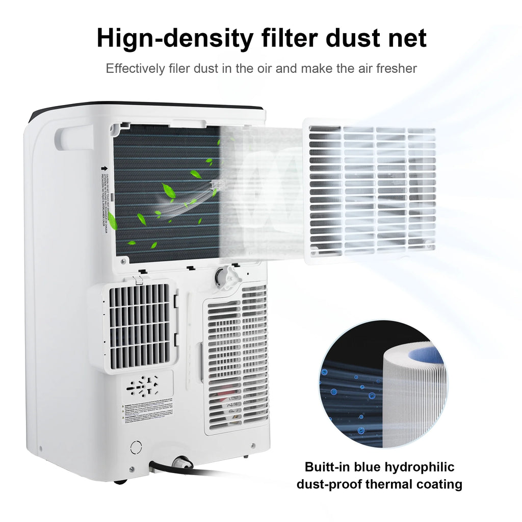 Agtana 8000 BTU (12000 BTU ASHRAE) Portable Air Conditioner Cools Room up to 500 sq.ft, 3-in-1 Portable AC Unit with Dehumidifier & Fan, Including Remote Control, DIY Window Kit