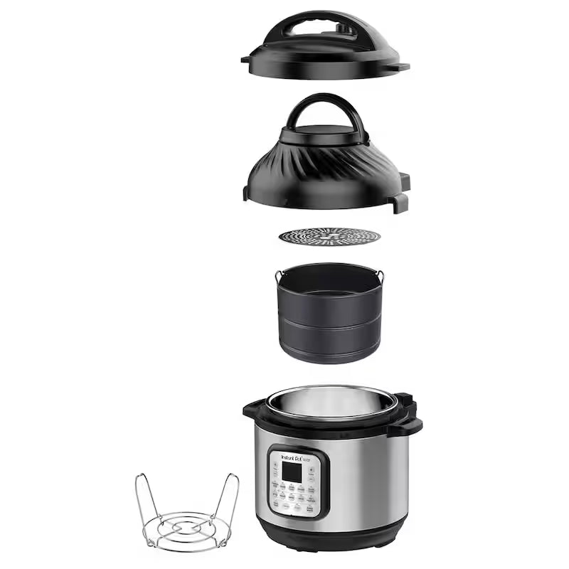 8 Qt. Silver Duo Crisp Air Fryer with EPC Combo
