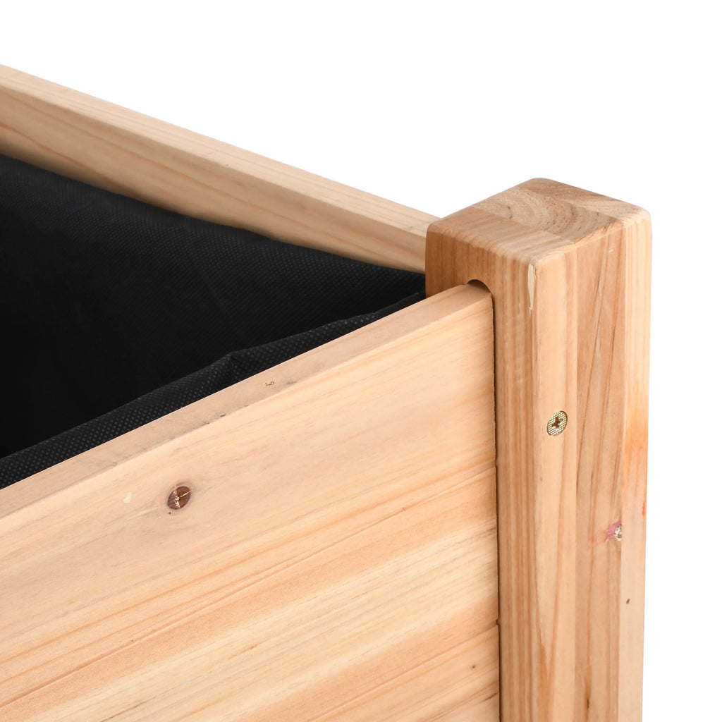 Expert Gardener 2ft high Natural Wood Small Elevated Garden Bed