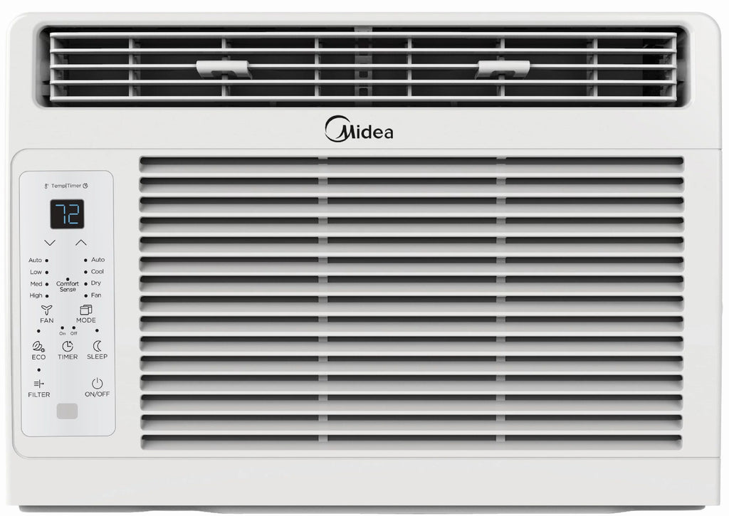 Midea 5,000 BTU 115V Window Air Conditioner with Comfort Sense Remote, up to 150 Sq. ft., Black, MAW05R1WWT-T