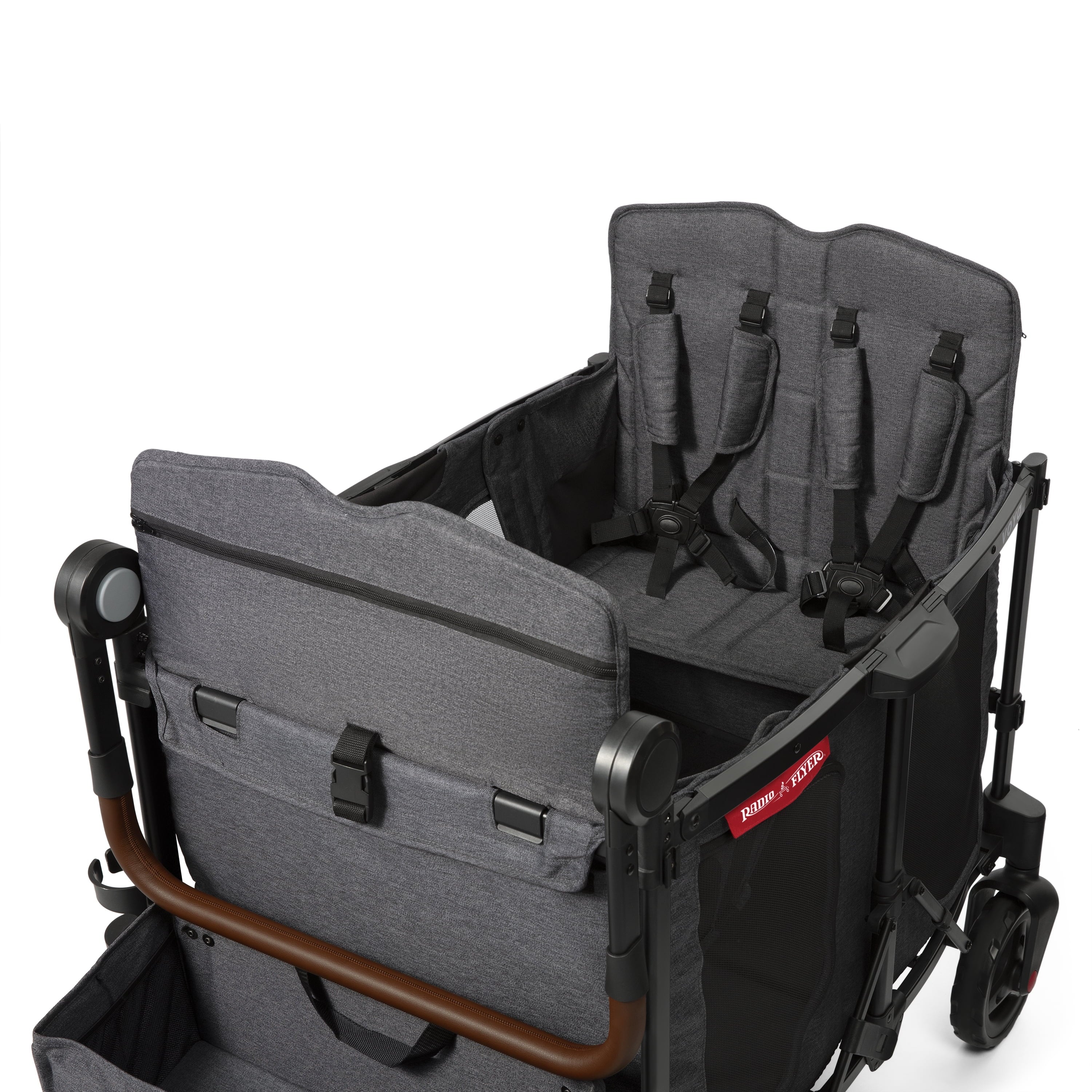 Radio Flyer, Voya™ XT Quad Stroller Wagon, Premium Stroller Wagon for 4 Kids, Accessories Included