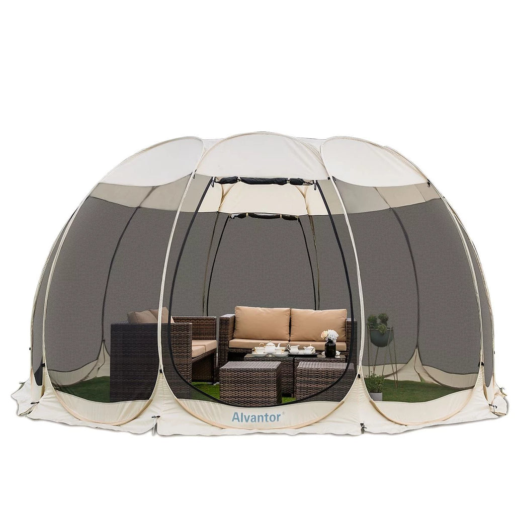Screen House Room Camping 15X15 Beige Instant Canopy