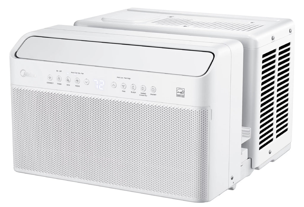 Midea 10,000 BTU Smart Inverter U-Shaped Window Air Conditioner, 35% Energy Savings, Extreme Quiet, MAW10V1QWT