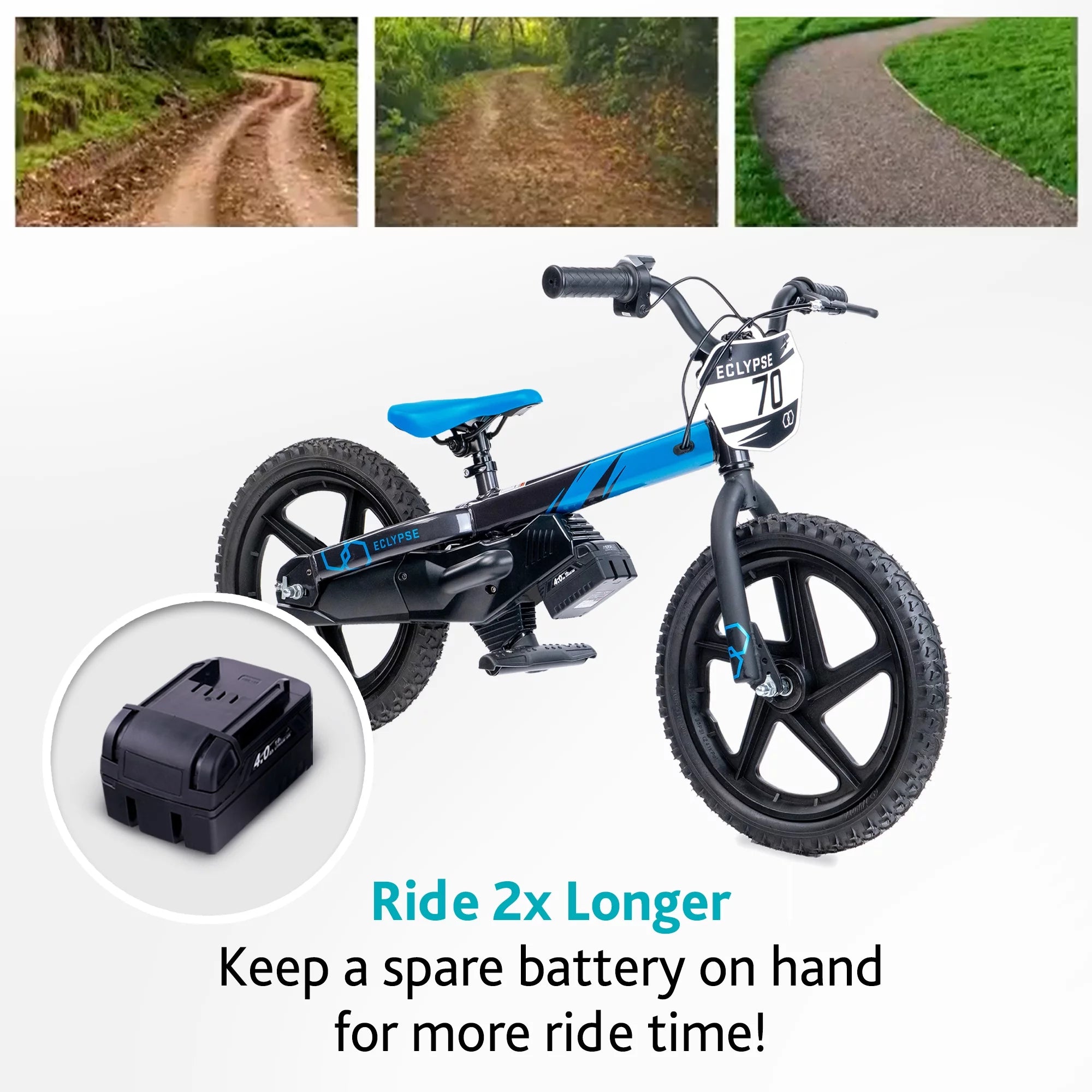 Eclypse Astra Electric Balance Dirt Bike, Lightweight Electric Bike for Kids Ages 4 to 8 Years, Great for Dirt Riding Off Road (Extra Battery)