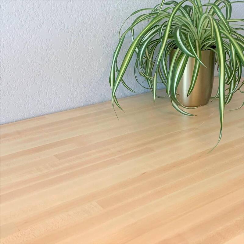 10 ft. L x 25 in. D Unfinished Maple Solid Wood Butcher Block Countertop With Eased Edge