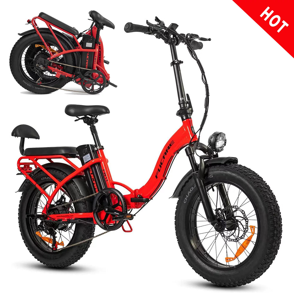 Fucare 20" 4.0 Fat Tire Ebike,Folding Electric Bike for Adults,750W 48V 15Ah Removable Battery E Bike, 28Mph Shimano 7 Speed Durable Ebikes