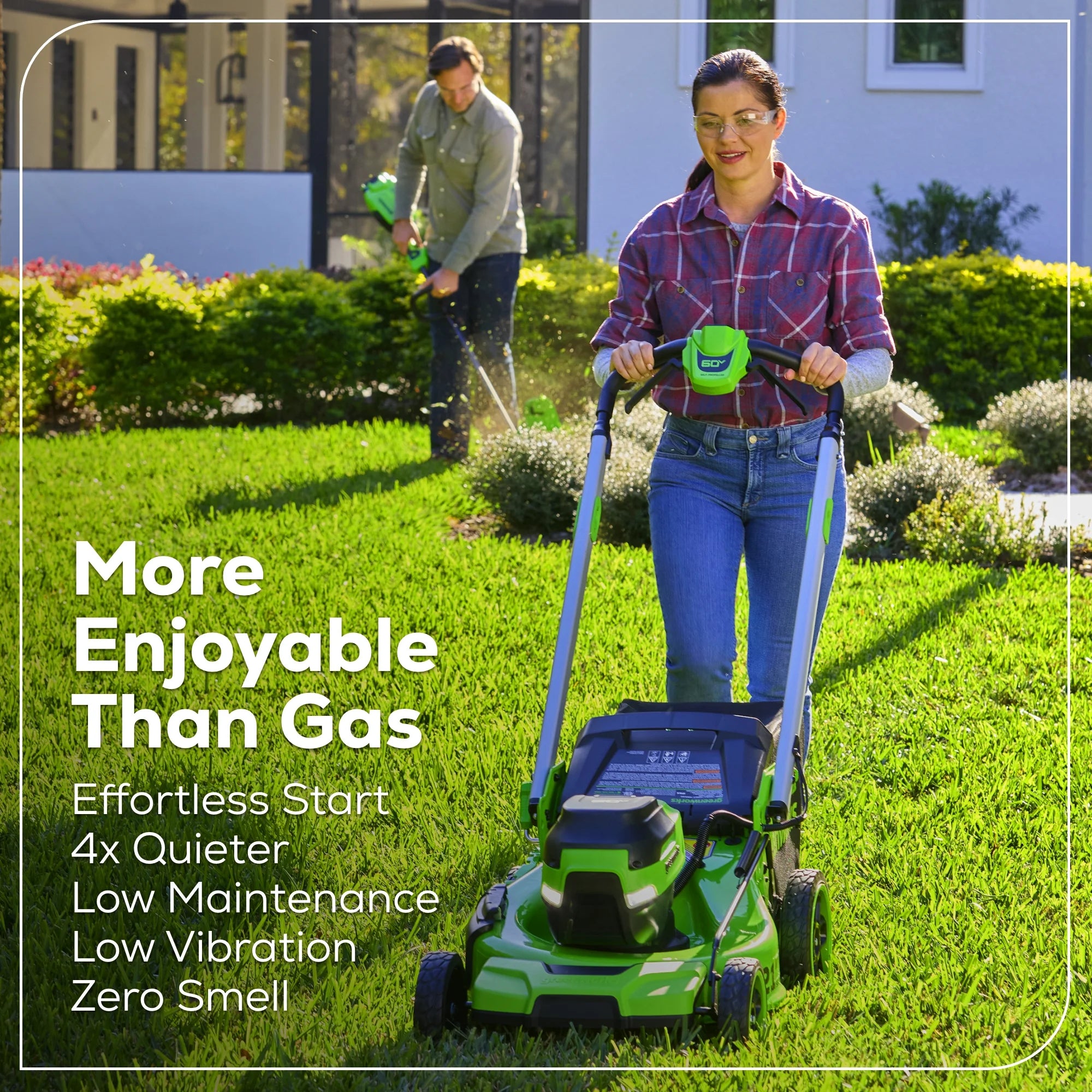 Greenworks 60V 21” Self-Propelled Lawn Mower with (2) 5.0 Ah Batteries & Rapid Charger 2546202