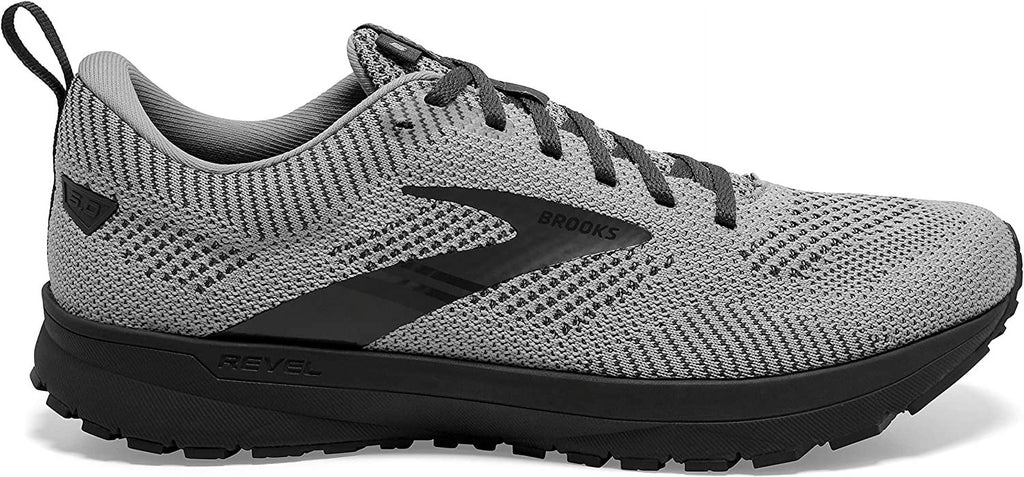 Brooks Revel 5 Mens Neutral Running Shoe Ebony/Alloy/Metallic 12