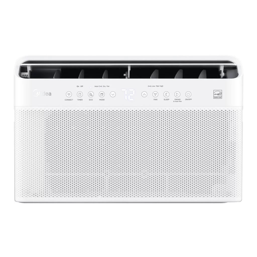 Midea 12,000 BTU Smart Inverter U-Shaped Window Air Conditioner, 35% Energy Savings, Extreme Quiet, Covers up to 550 Sq. ft., MAW12V1QWT