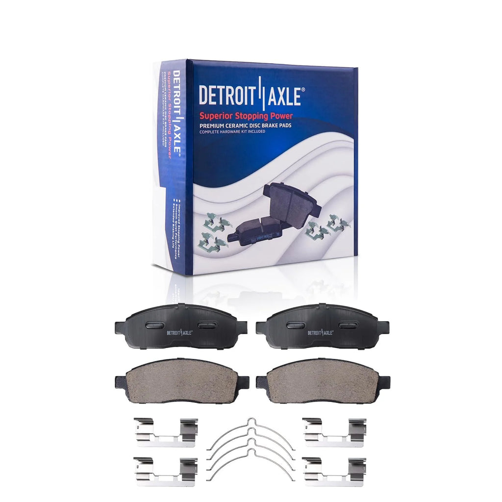 Detroit Axle - Brake Kit for 2WD 6-Lug 2004-2008 Ford F-150 Lincoln Mark LT Brakes Rotors 2004 2005 2006 2007 2008 Ceramic Brake Pads Front and Rear Replacement