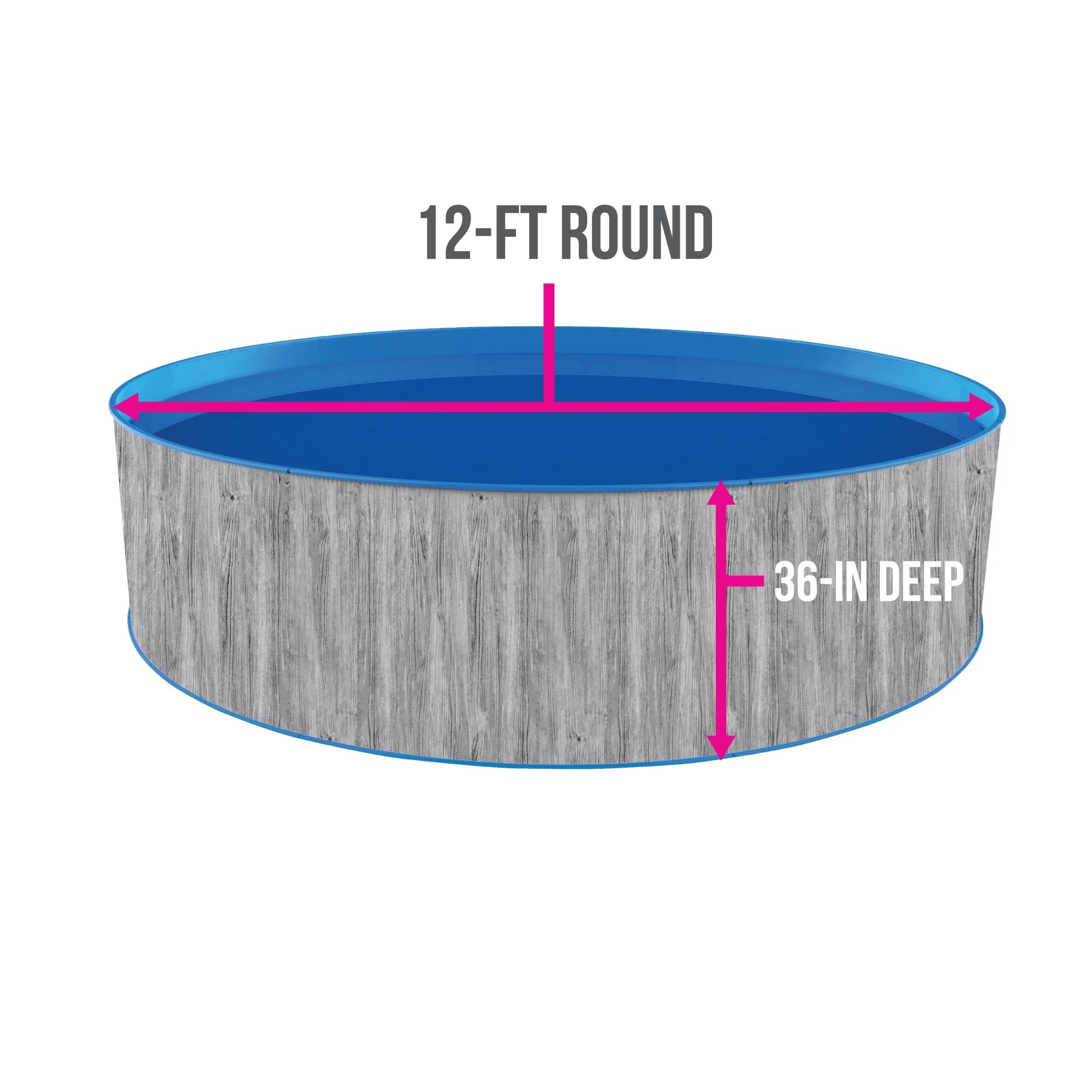 Blue Wave Capri 12-ft Round 36-in Deep Steel Wall Above Ground Swimming Pool Package