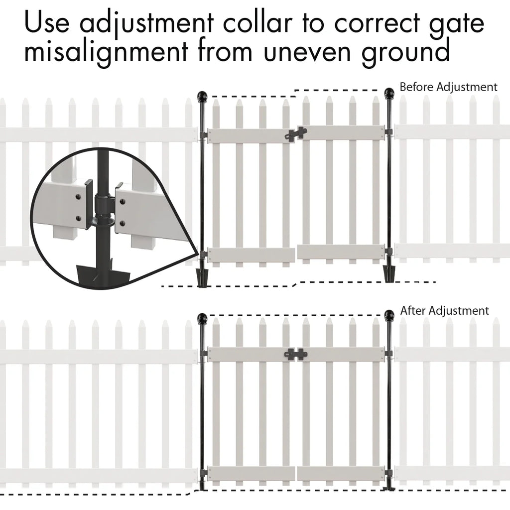 Yardlink White Vinyl Fence Gate, 34 inch H x 39-1/4 inch W
