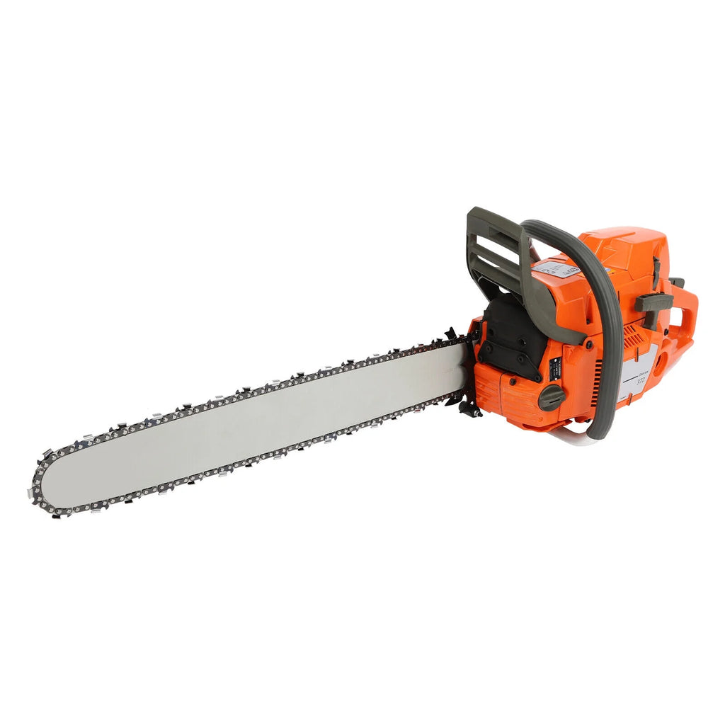 65cc/72cc Gas Chainsaw 24" Bar Gasoline Powered Chain Saw 2-Cycle Wood Cutting Orange