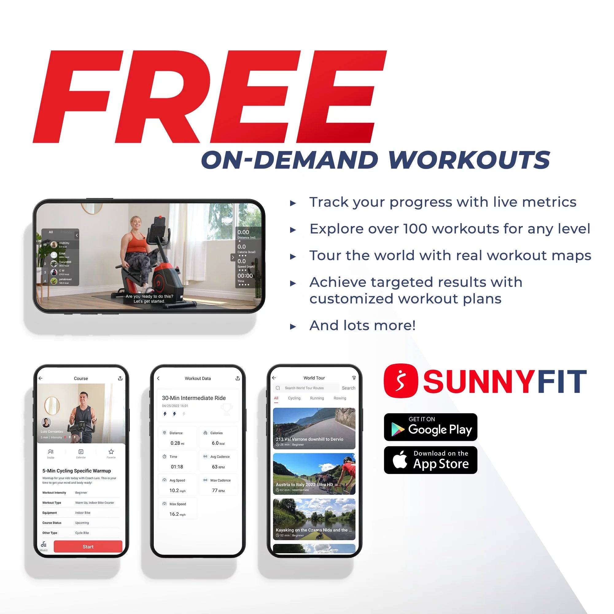 Sunny Health & Fitness Performance Recumbent Cross Trainer & Elliptical Bike with Dual Motion Arm Exercisers, Easy Access Seat & Exclusive SunnyFit® App Enhanced Bluetooth Connectivity - SF-RBE420035…