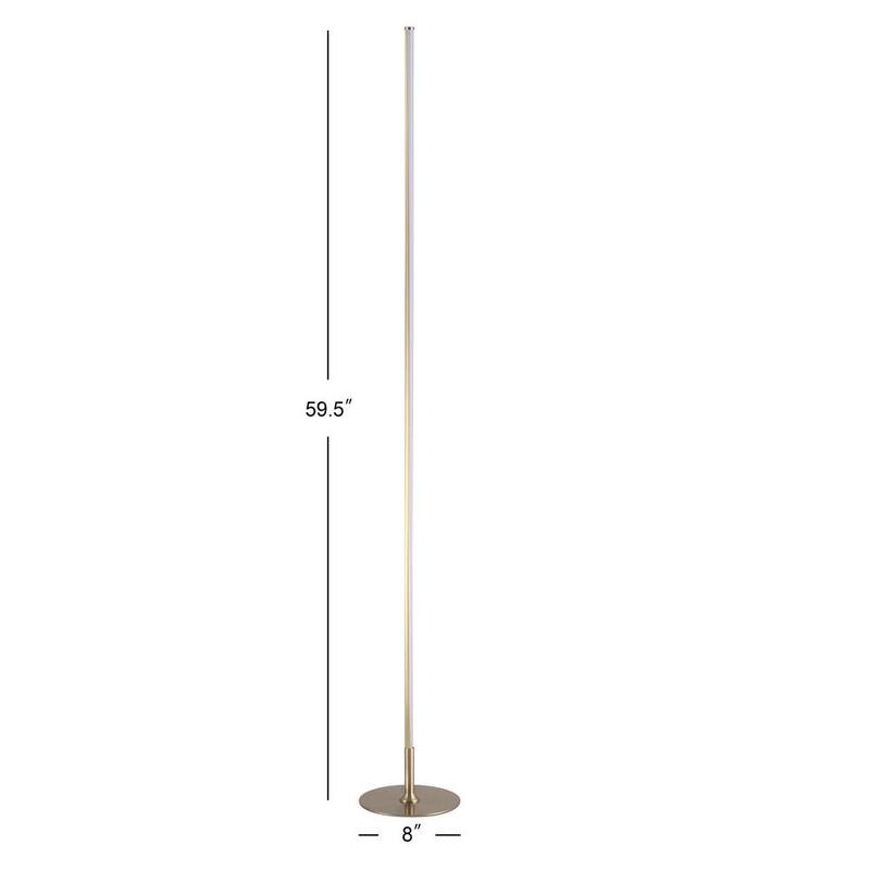 Iris 59.5 in. Gold LED Integrated Floor Lamp