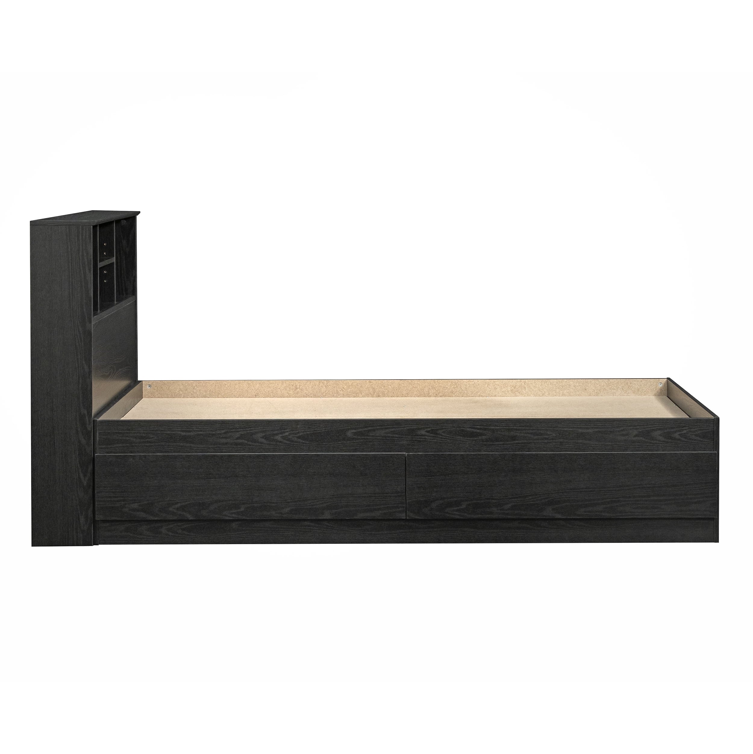 Your Zone Storage Bed with Bookcase Headboard, Twin, Espresso Finish