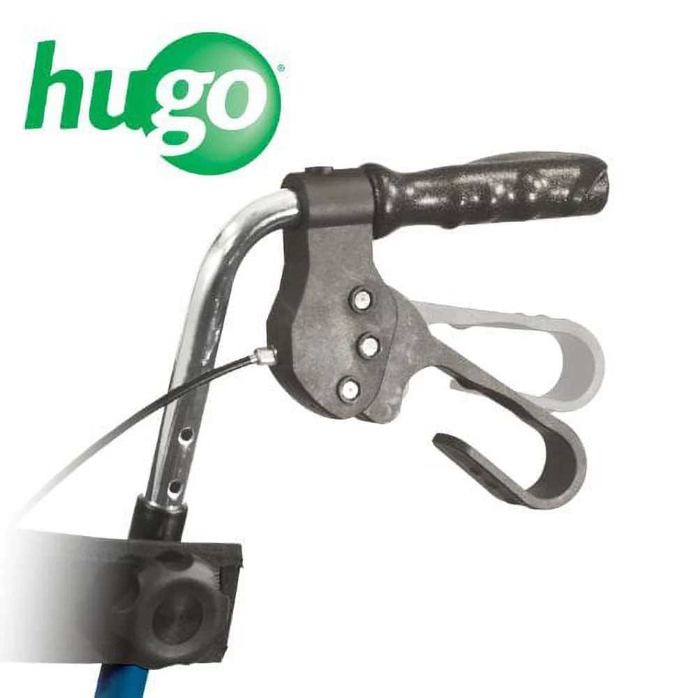 Hugo Mobility Sidekick Side-Folding Rollator Walker with Seat, Blueberry