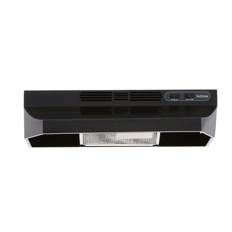 RL6200 Series 24 in. Ductless Under Cabinet Range Hood with Light in Black