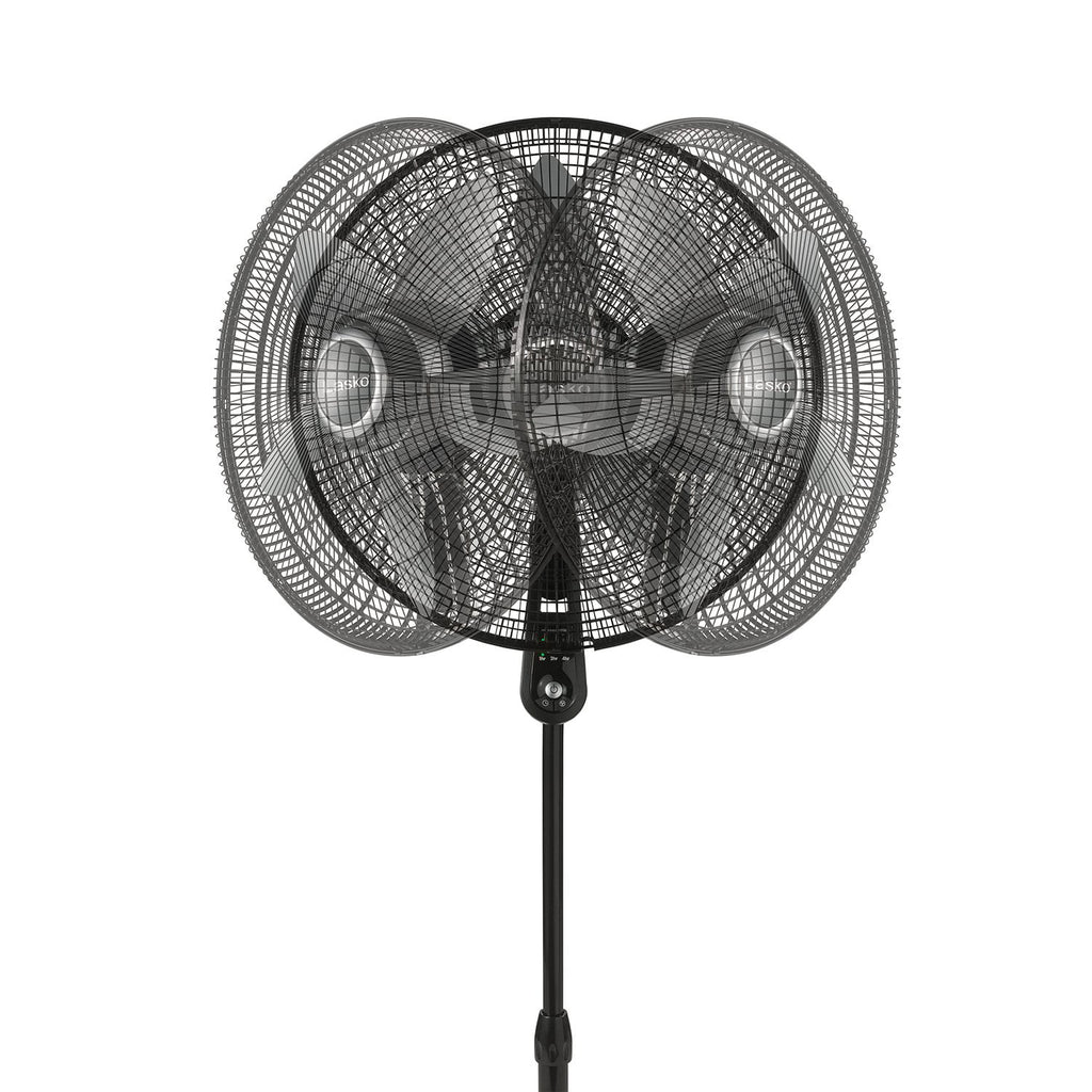 Lasko 20" Oscillating Pedestal Fan, 4 Speed Remote Control, 57" Tall (Black)