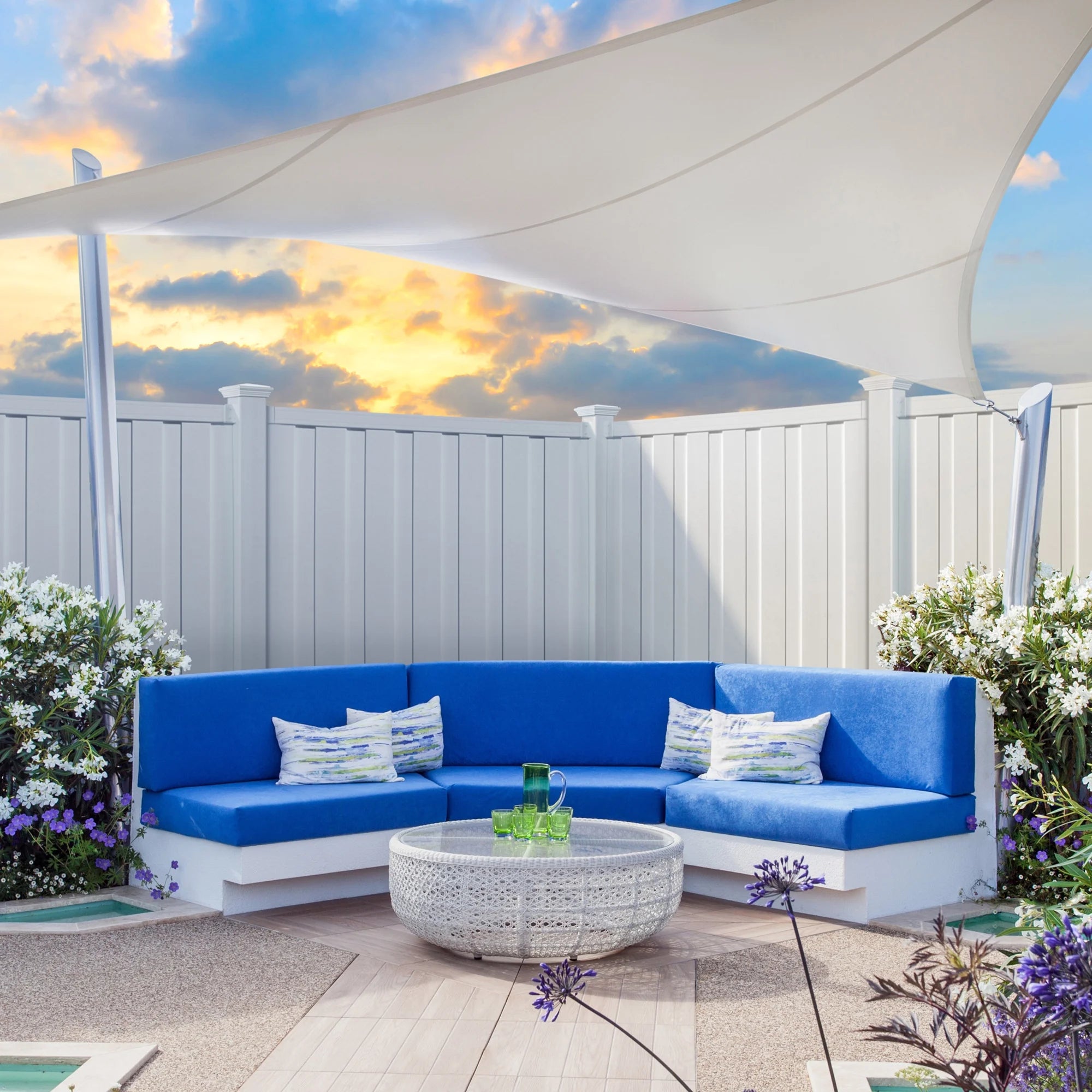 Bridgeport 6 ft. x 6 ft. White Vinyl Privacy Fence Panel