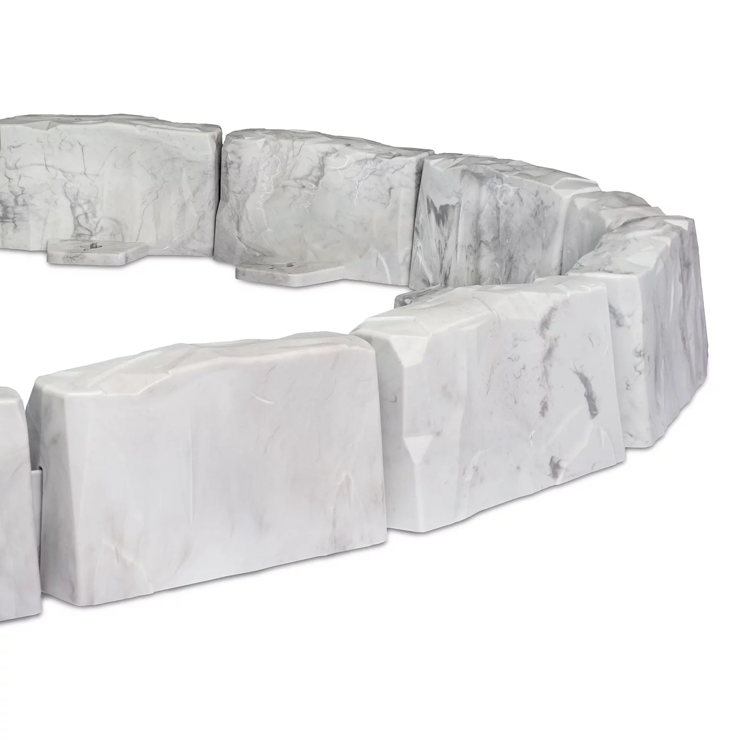 EasyFlex Decorative No-Dig Landscape Edging Kit - 20 ft., Light Gray Faux Stone