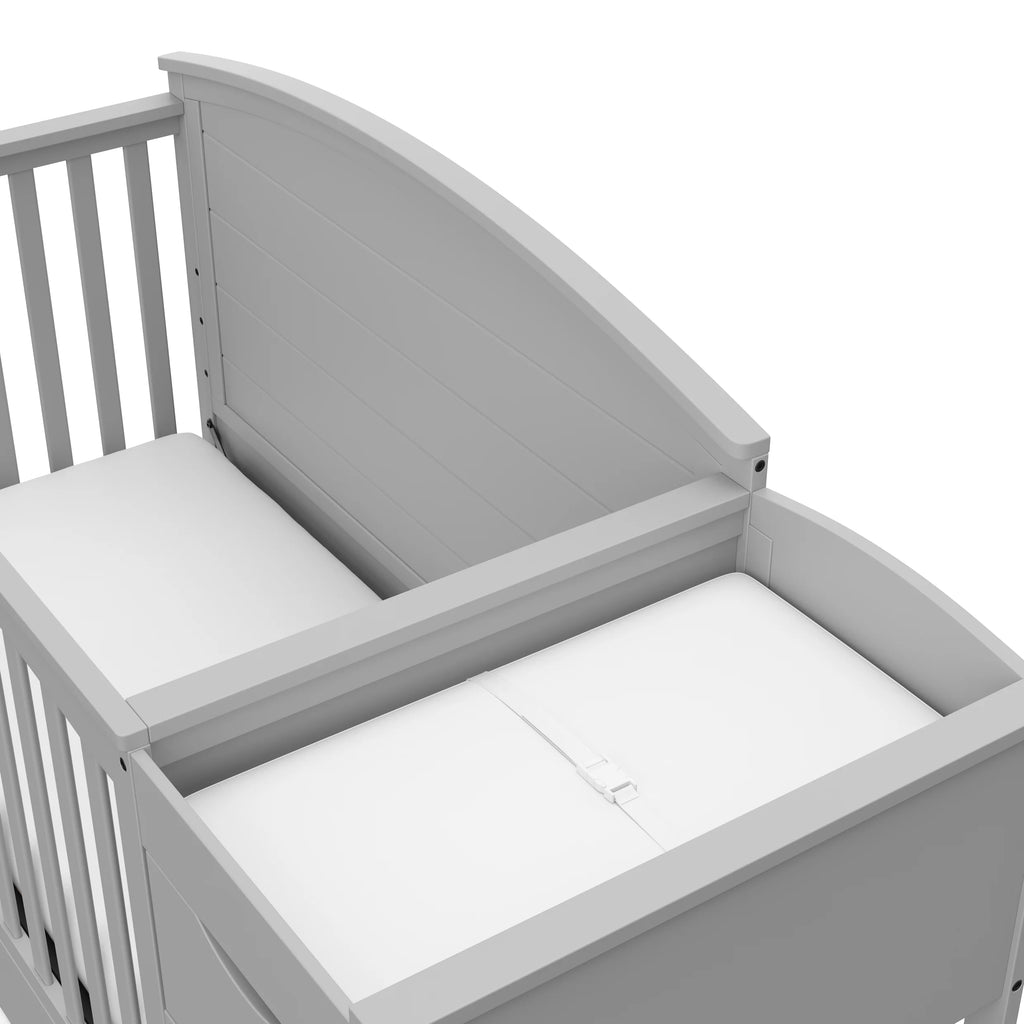 Graco Bellwood 5-in-1 Convertible Crib and Changer, White