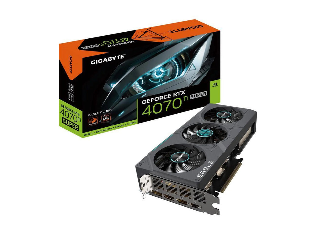 GIGABYTE GeForce RTX 4070 Ti SUPER EAGLE OC 16G Graphics Card, 3x WINDFORCE Fans, 16GB 256-bit GDDR6X, GV-N407TSEAGLE OC-16GD Video Card