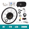 SHZICMY 72V 2000W 26'' Rear Wheel Electric Bicycle Conversion Kit E Bike Hub Motor with LCD