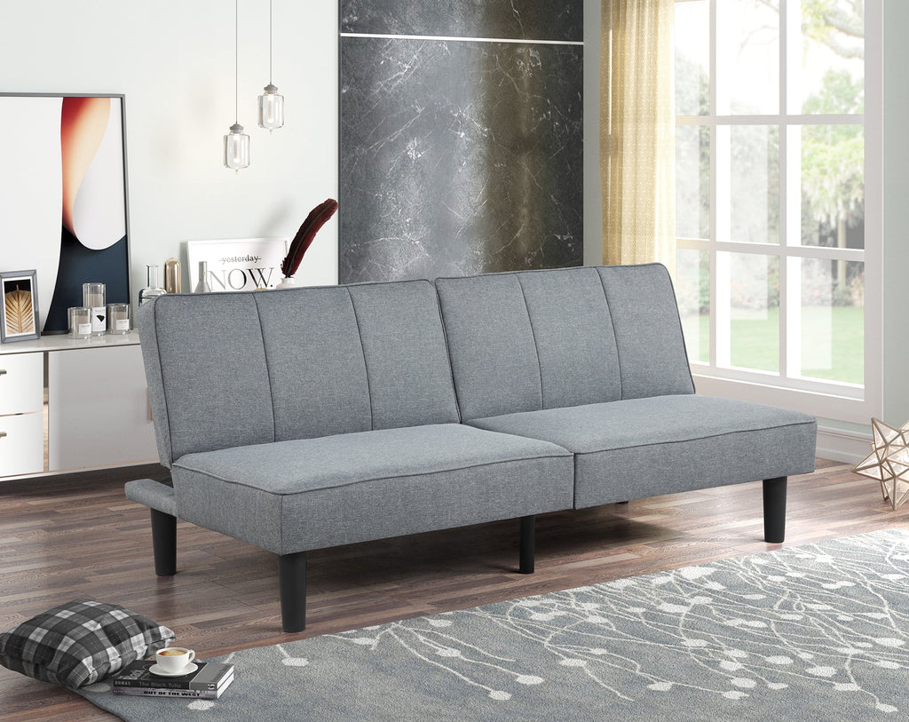 Mainstays Studio Futon, Gray Linen Upholstery